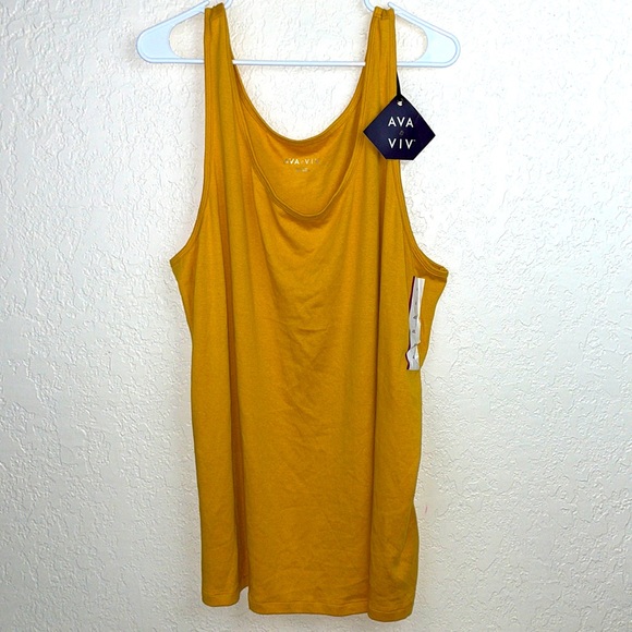 Ava & Viv Tops - NWT Ava & Viv mustard yellow tank top 4X